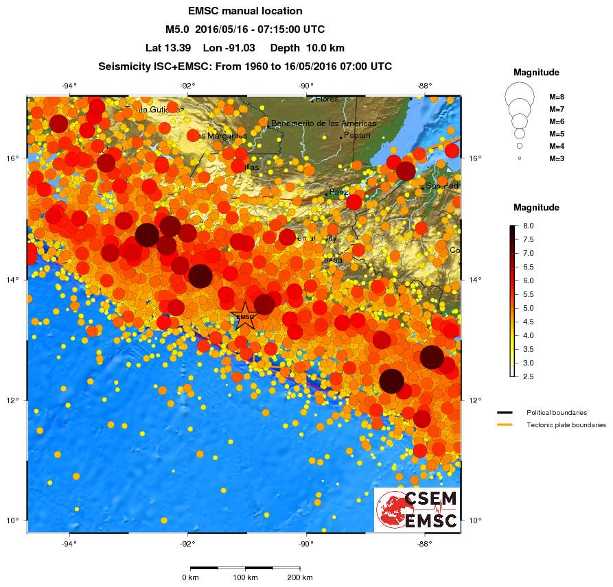 regional magnitude historical seismicity