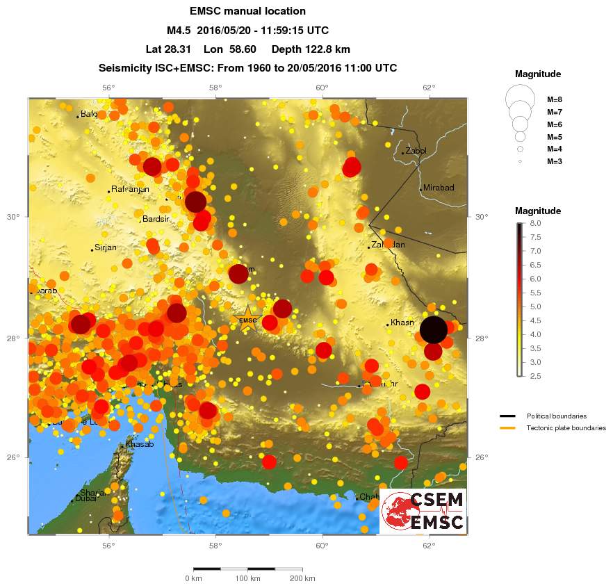 regional magnitude historical seismicity