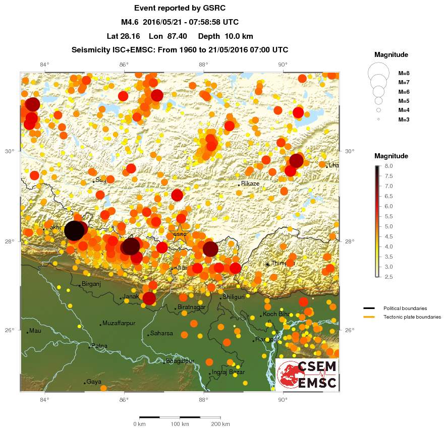 regional magnitude historical seismicity