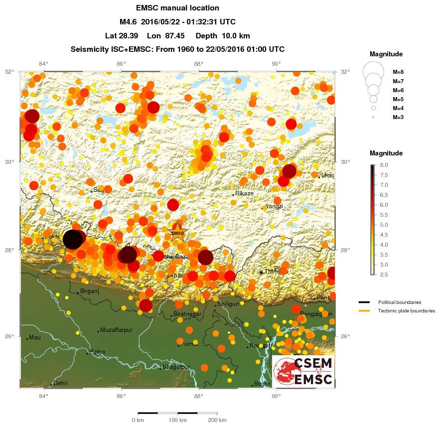 regional magnitude historical seismicity