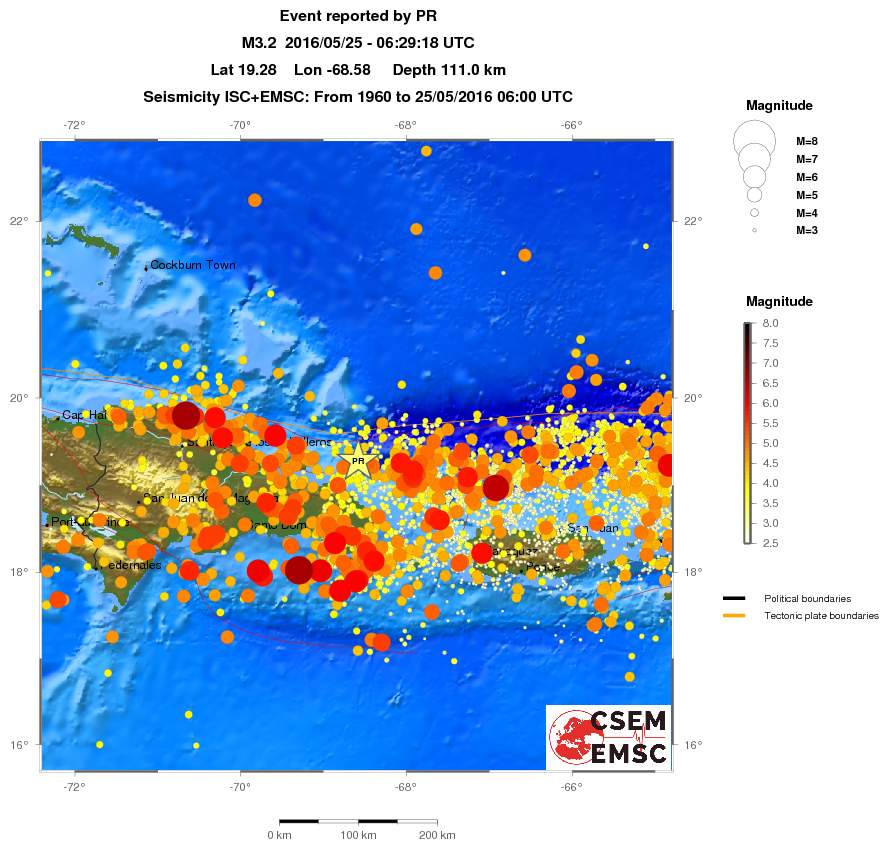 regional magnitude historical seismicity