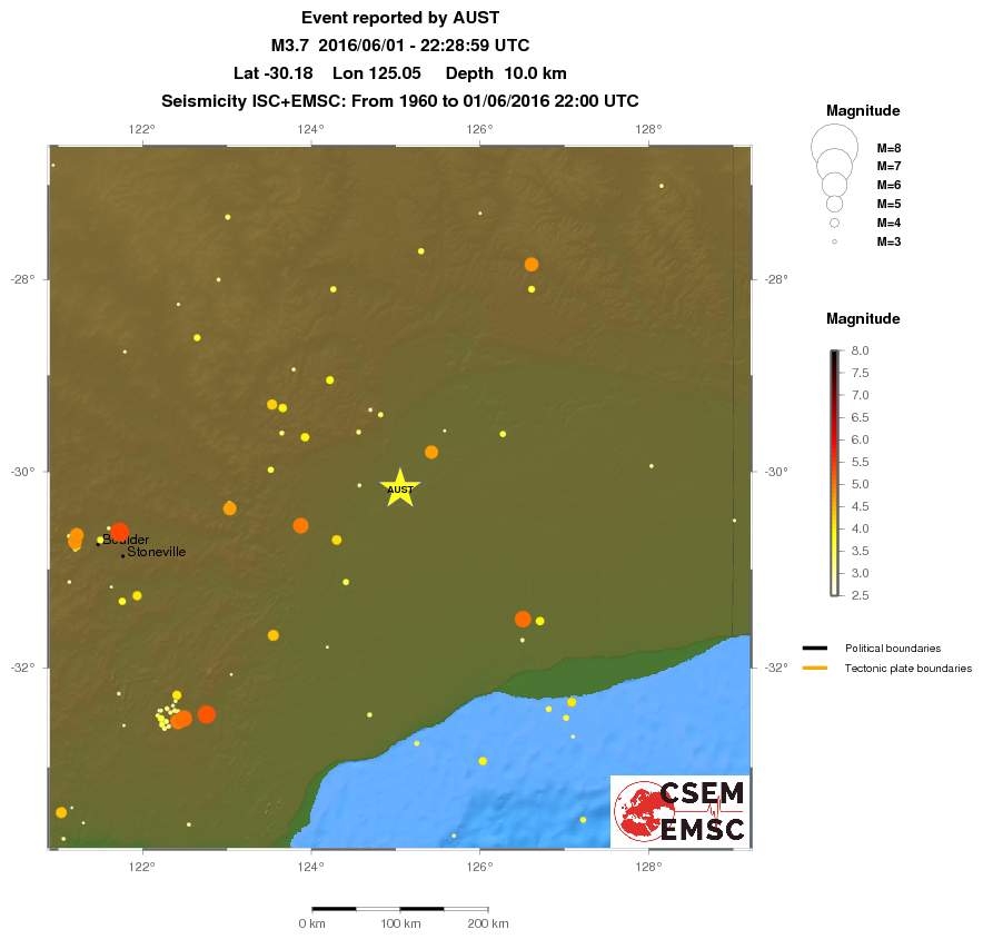 regional magnitude historical seismicity
