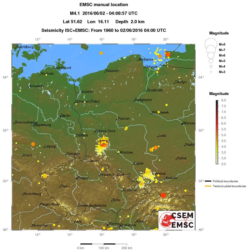 regional magnitude historical seismicity