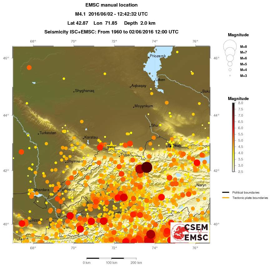 regional magnitude historical seismicity