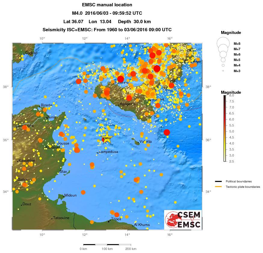 regional magnitude historical seismicity