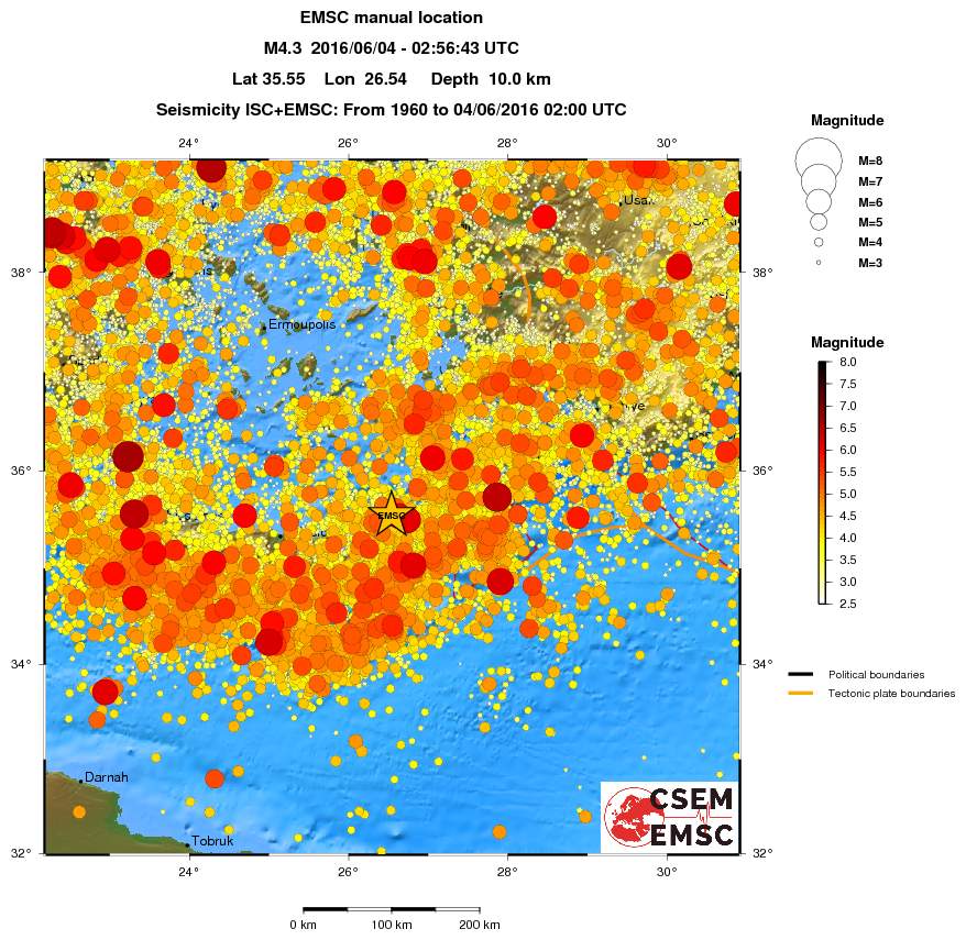 regional magnitude historical seismicity