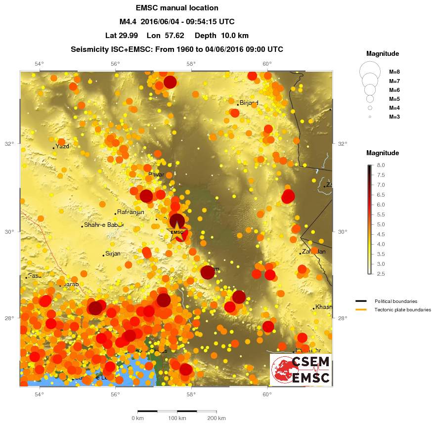 regional magnitude historical seismicity