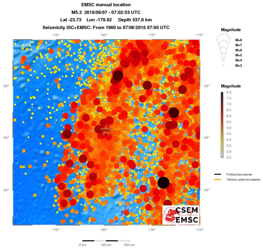 regional magnitude historical seismicity