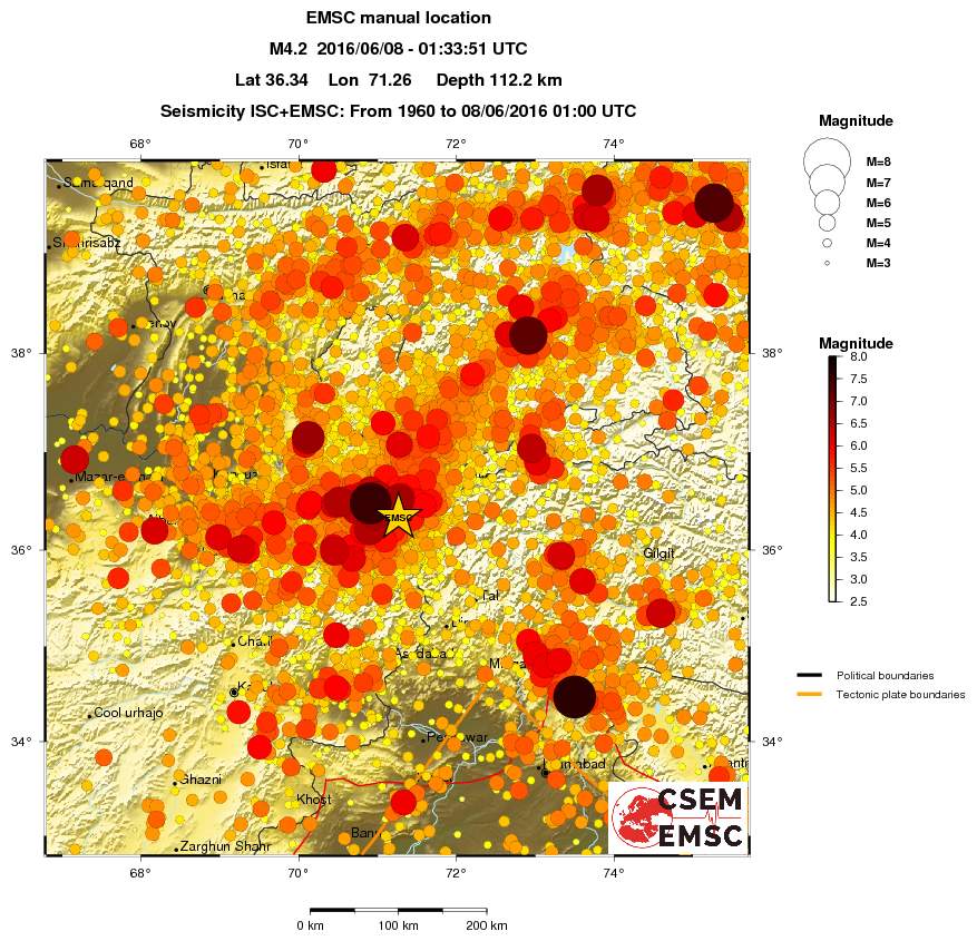 regional magnitude historical seismicity