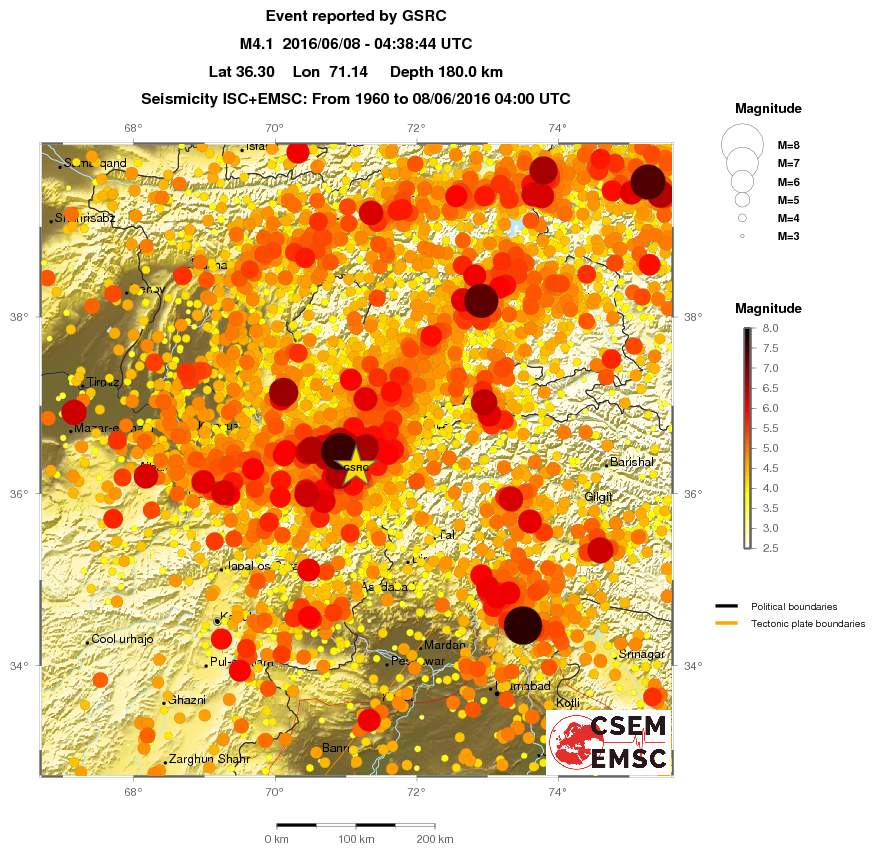 regional magnitude historical seismicity
