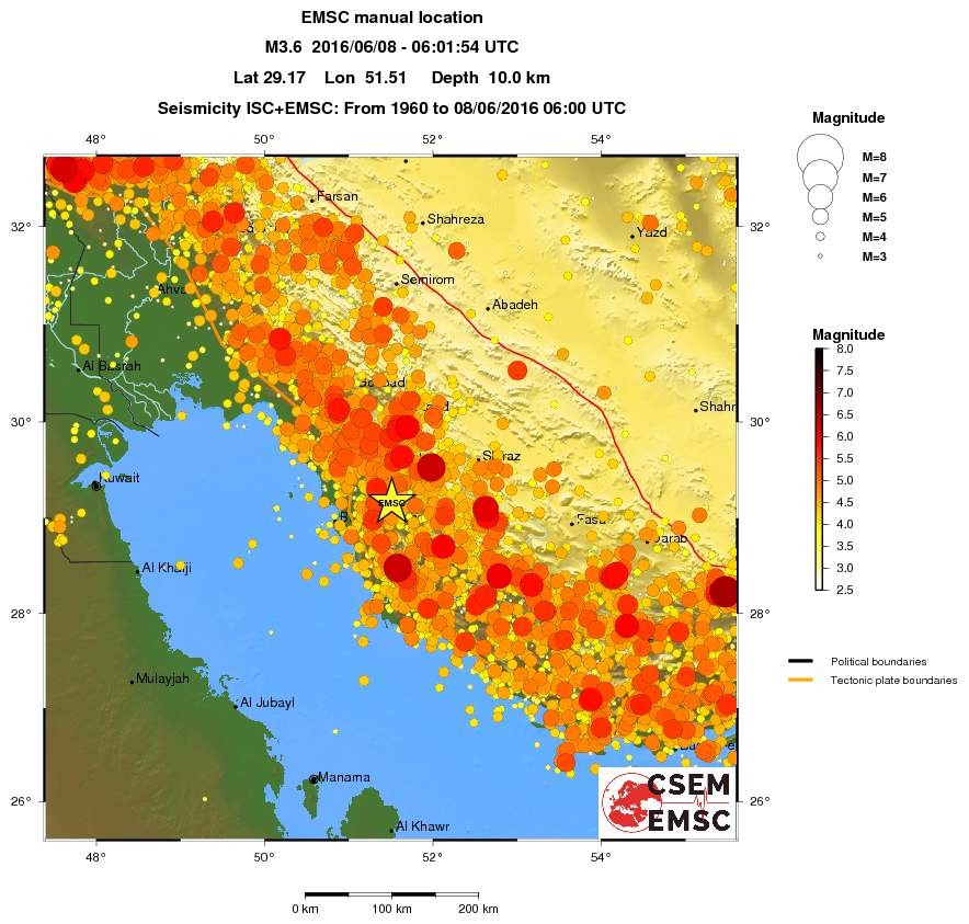 regional magnitude historical seismicity
