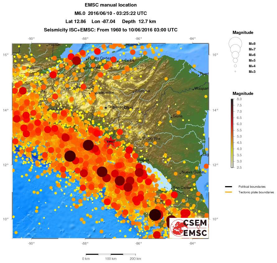 regional magnitude historical seismicity