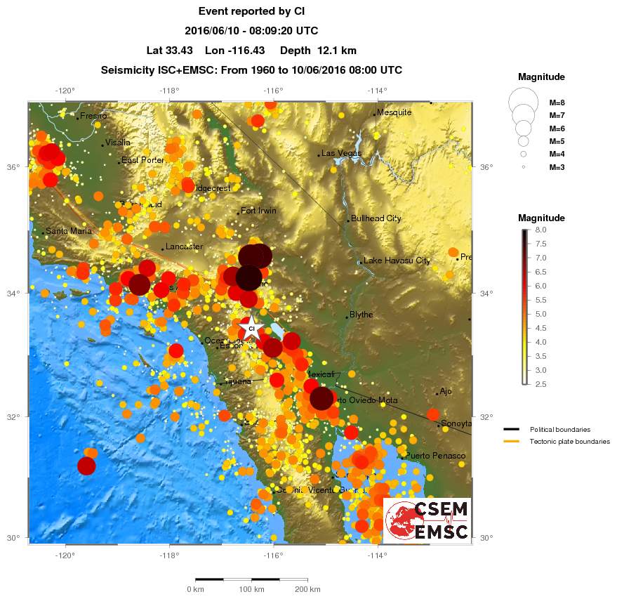 regional magnitude historical seismicity