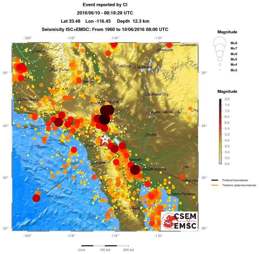 regional magnitude historical seismicity