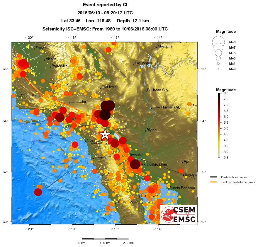 regional magnitude historical seismicity