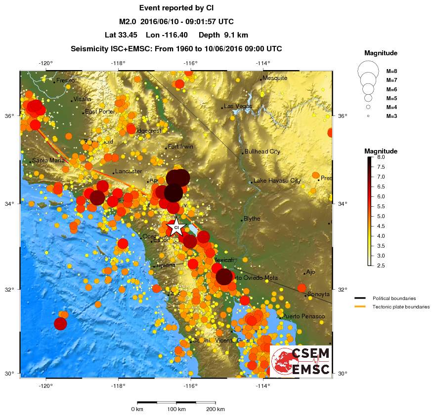 regional magnitude historical seismicity