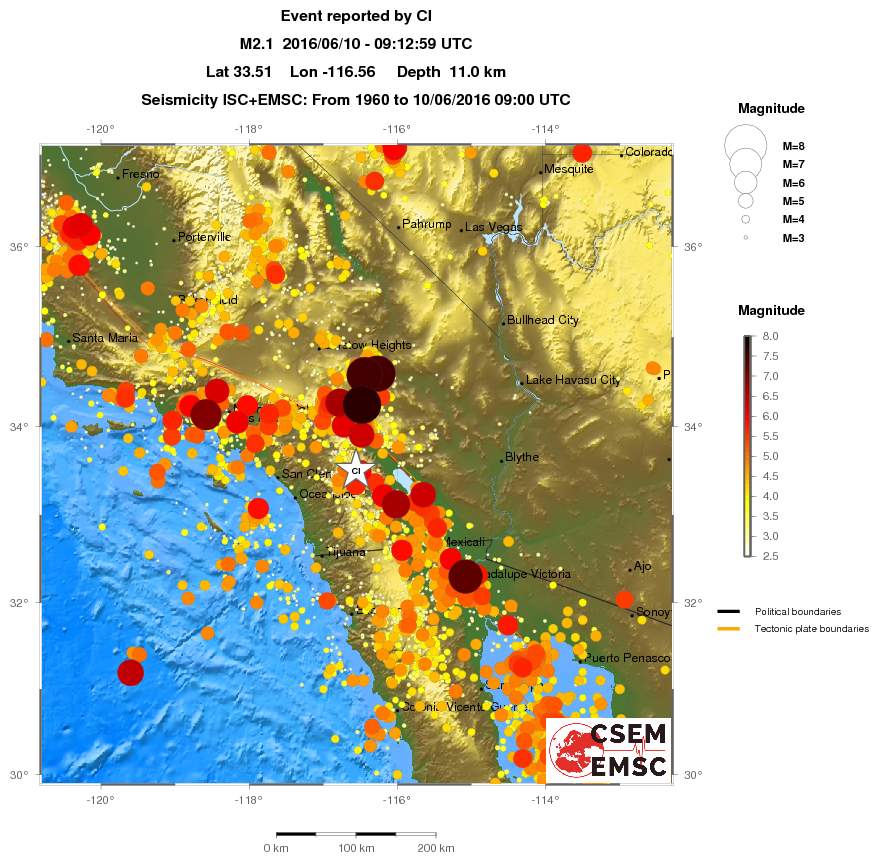 regional magnitude historical seismicity