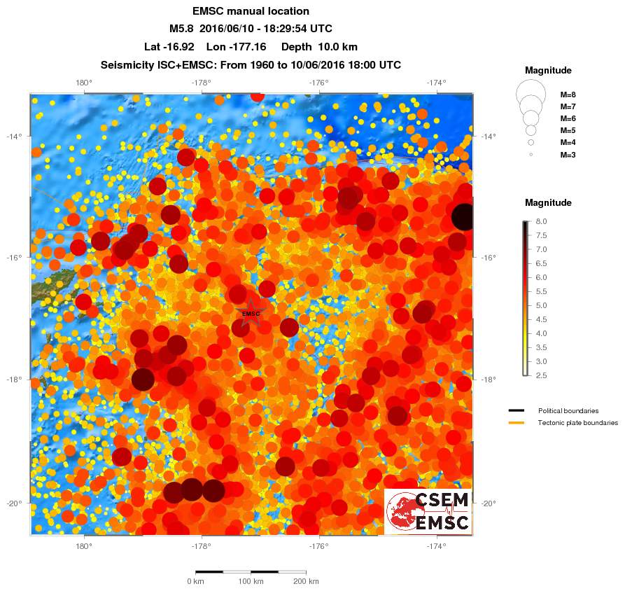 regional magnitude historical seismicity