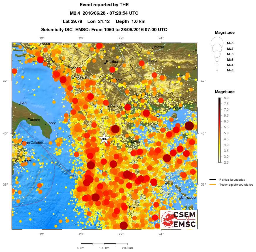 regional magnitude historical seismicity