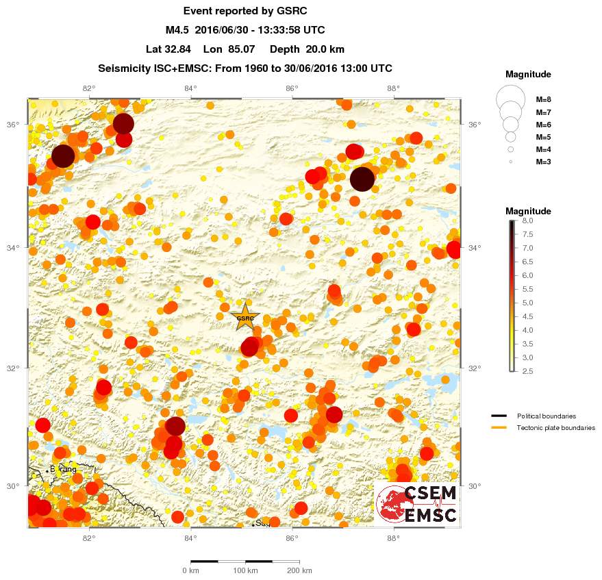 regional magnitude historical seismicity