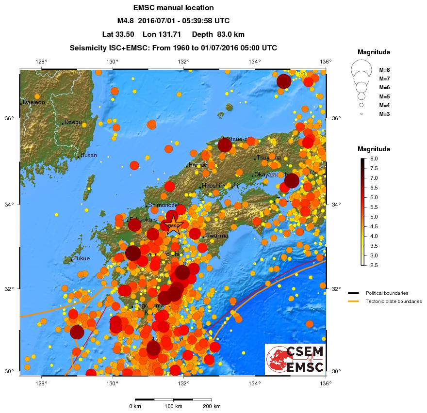 regional magnitude historical seismicity