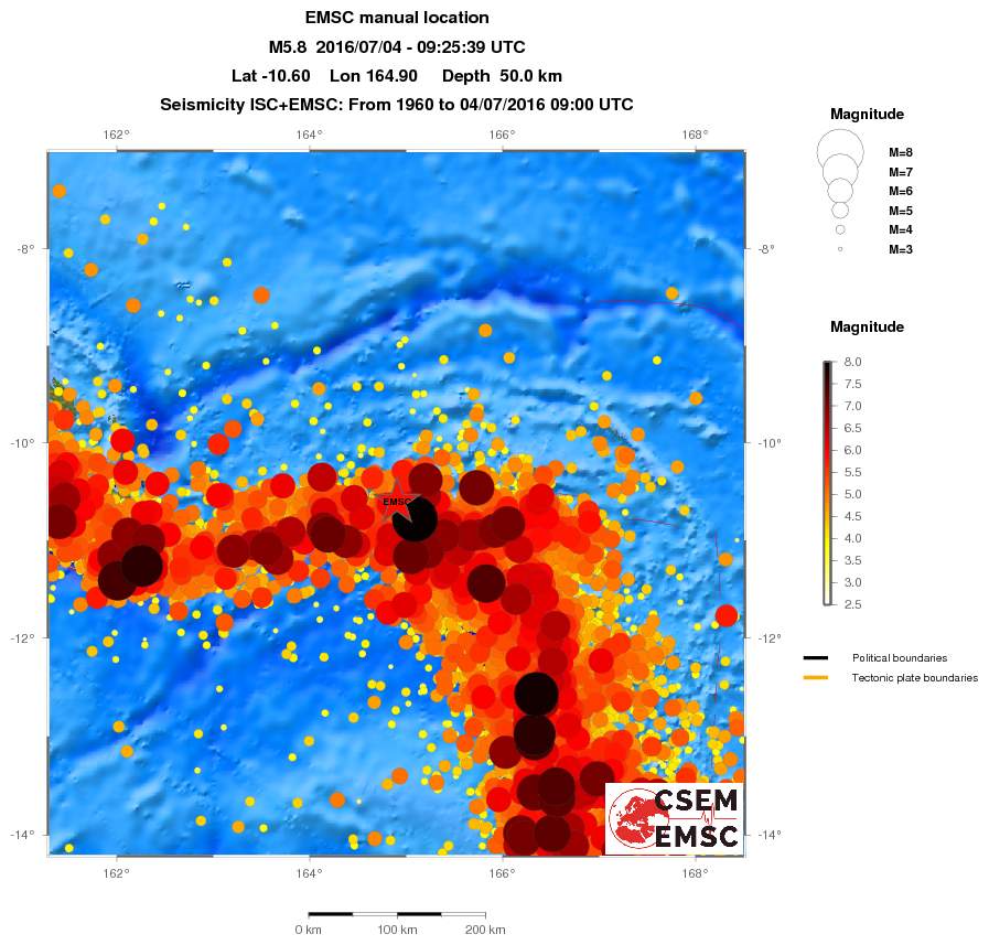 regional magnitude historical seismicity