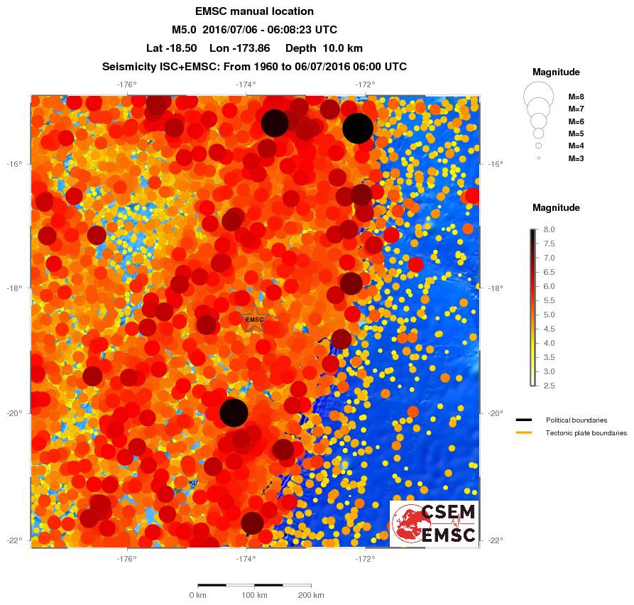 regional magnitude historical seismicity