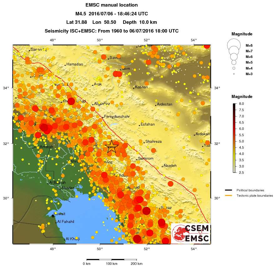 regional magnitude historical seismicity