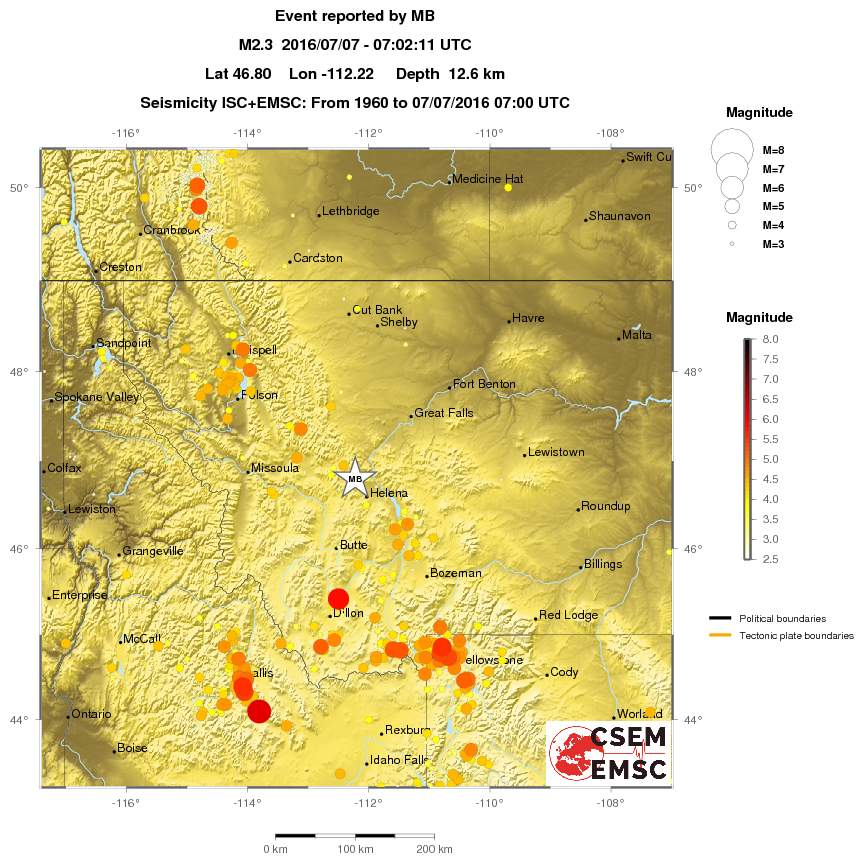 regional magnitude historical seismicity