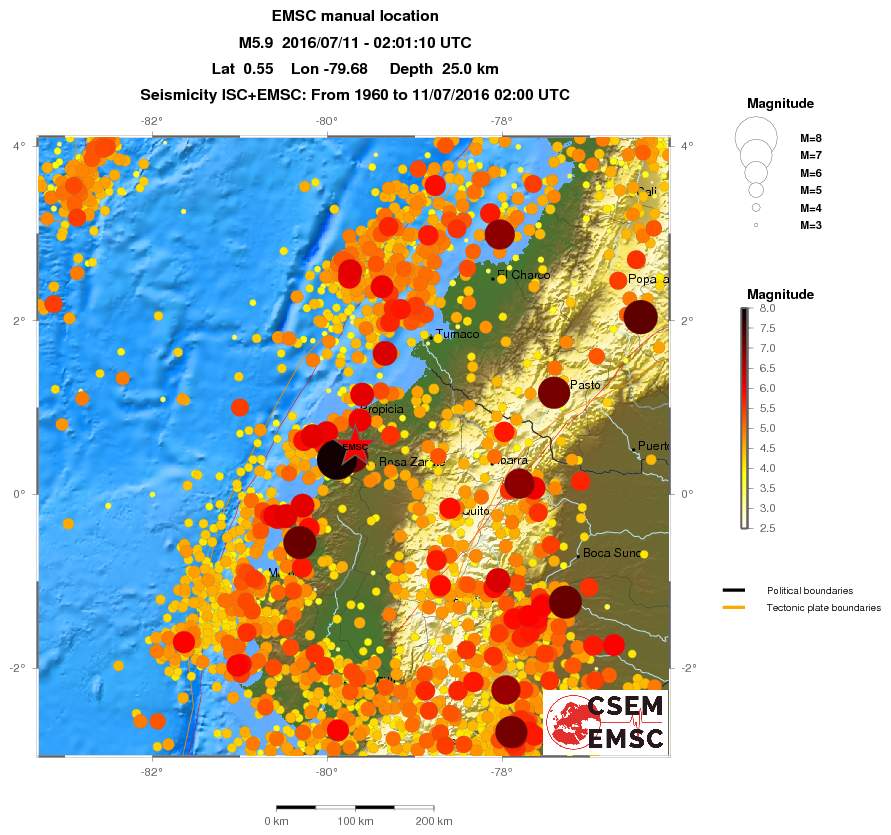 regional magnitude historical seismicity