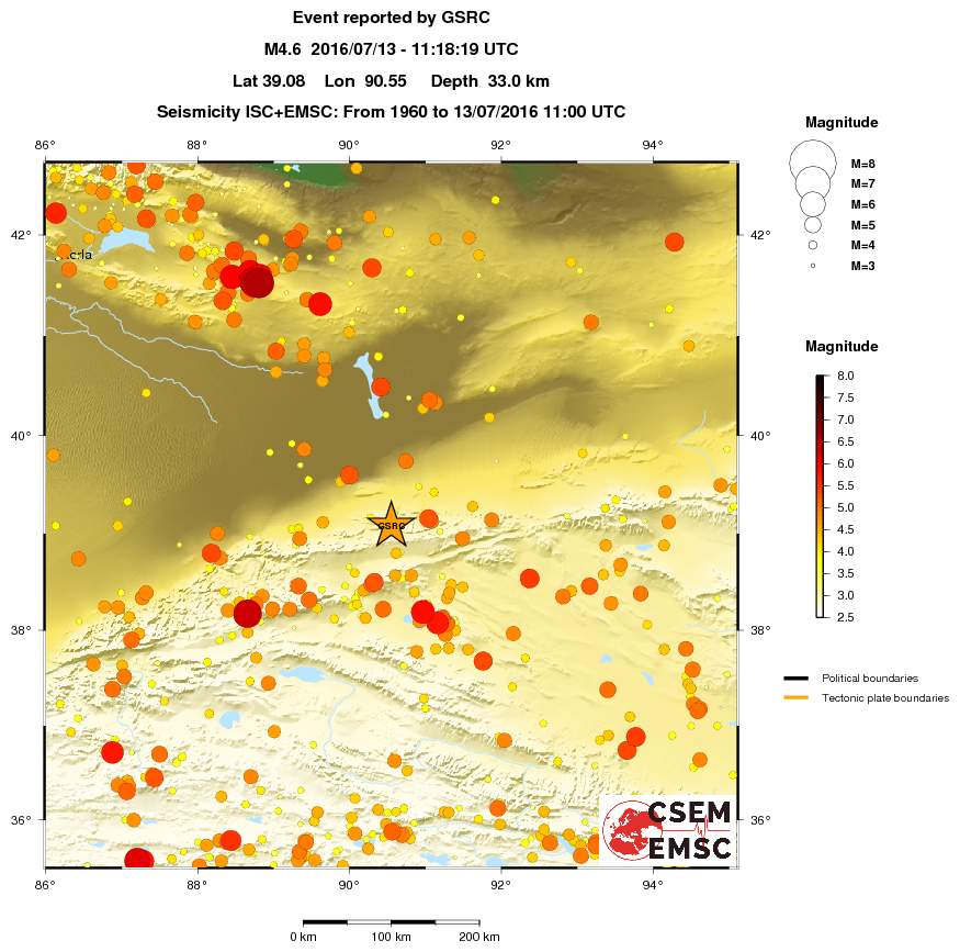 regional magnitude historical seismicity