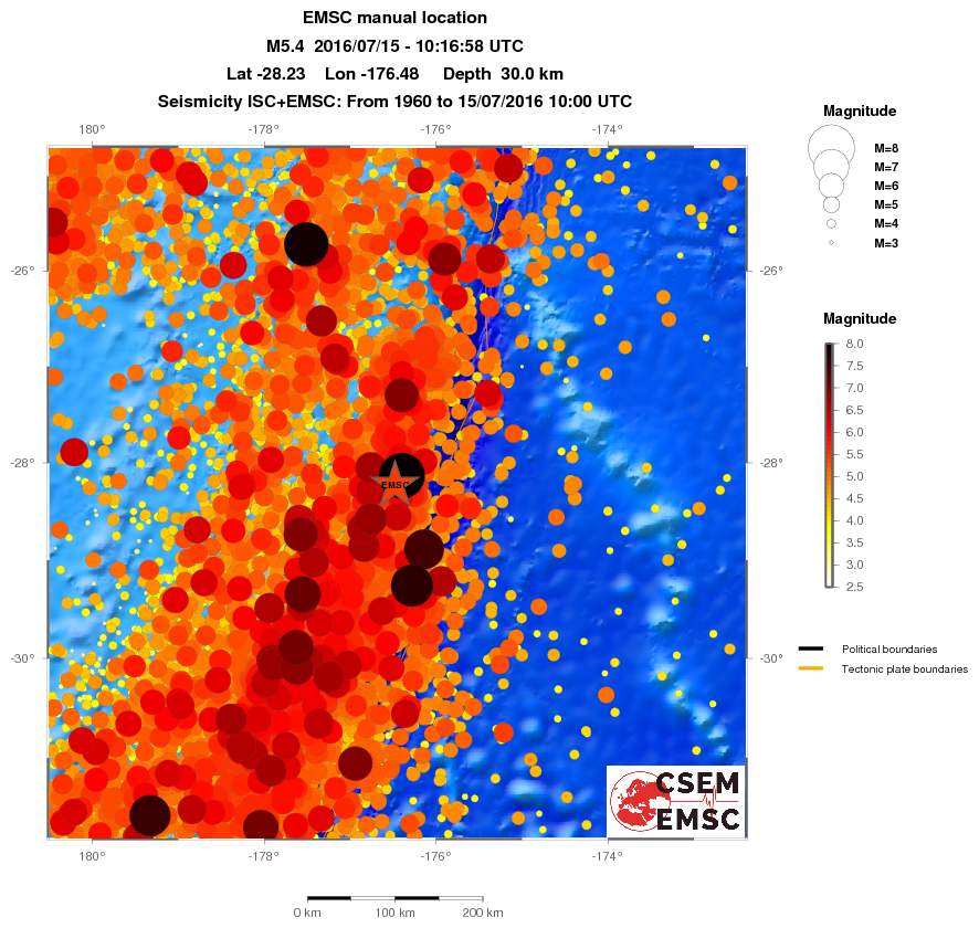 regional magnitude historical seismicity