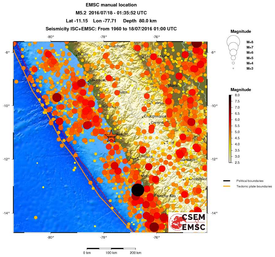 regional magnitude historical seismicity