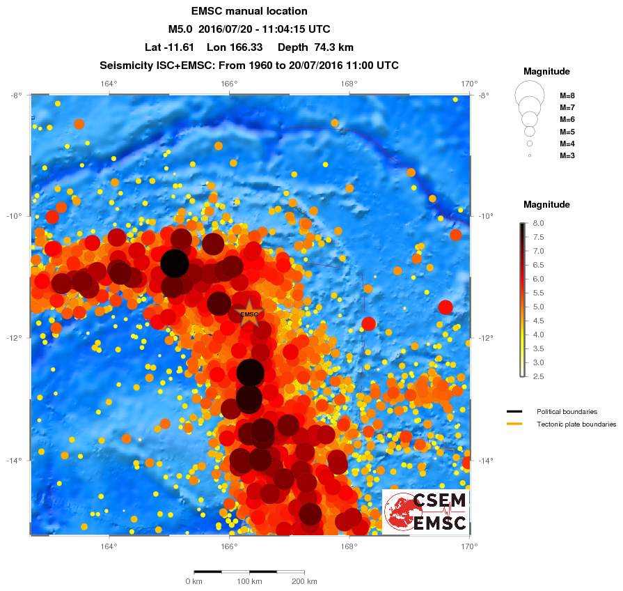 regional magnitude historical seismicity