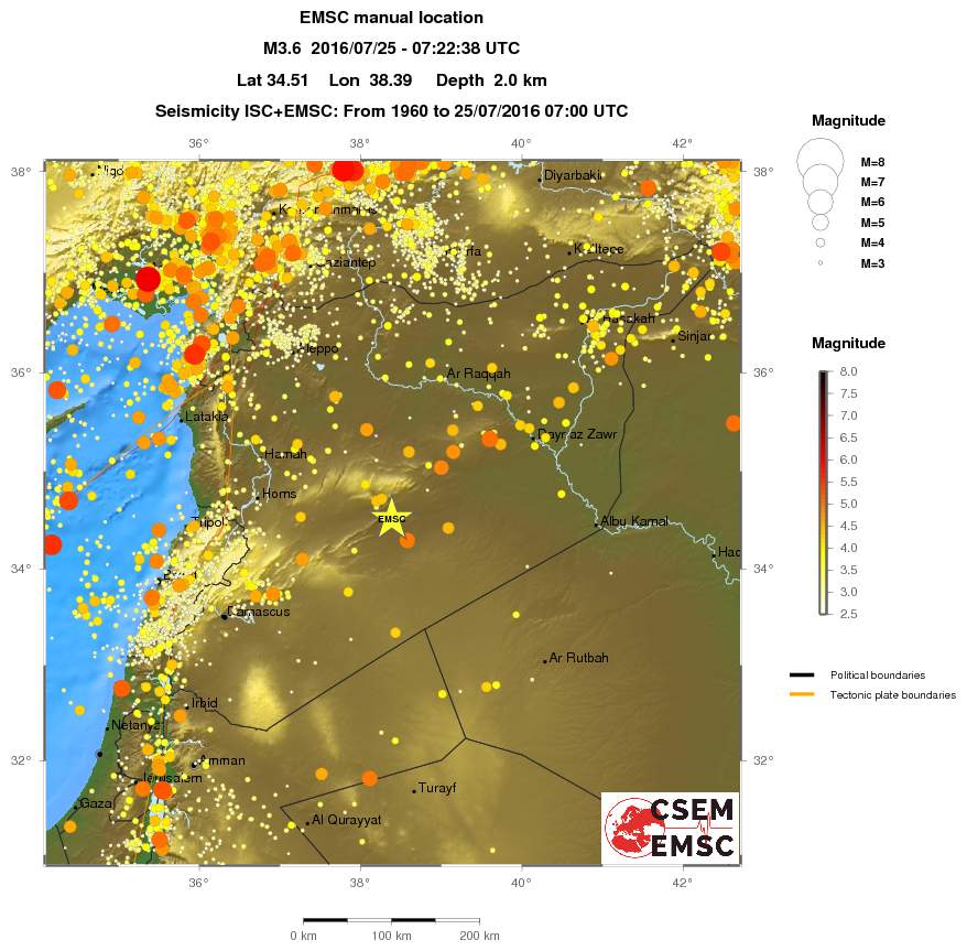 regional magnitude historical seismicity