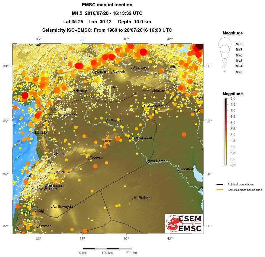 regional magnitude historical seismicity