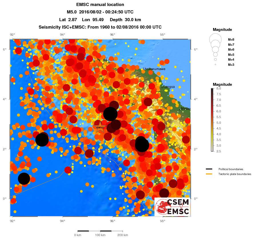 regional magnitude historical seismicity
