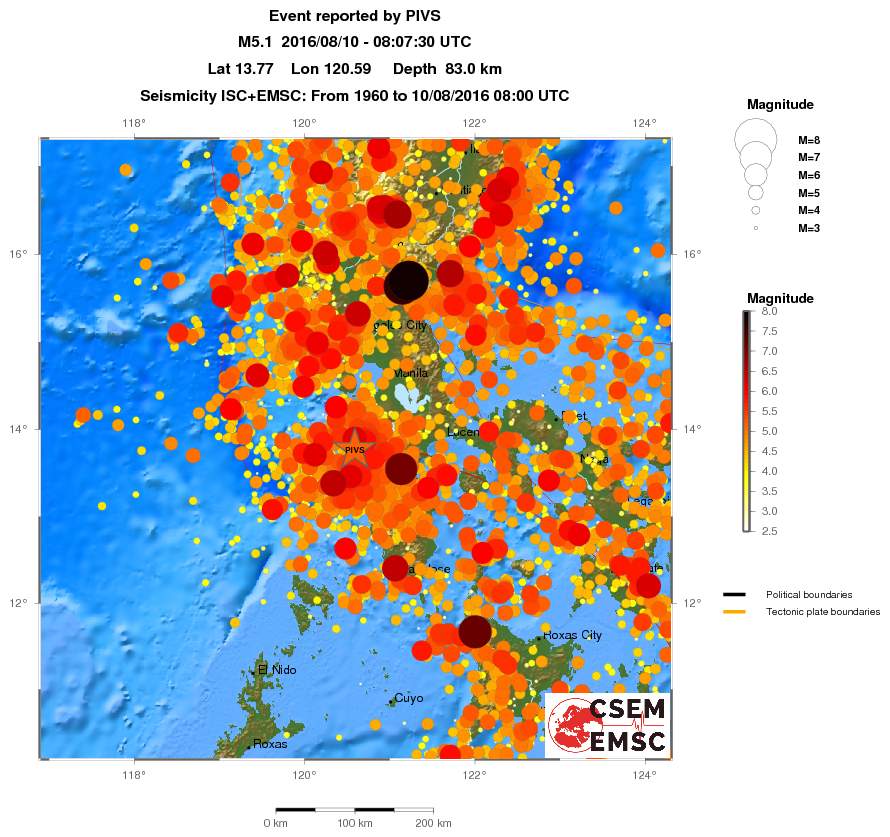 regional magnitude historical seismicity
