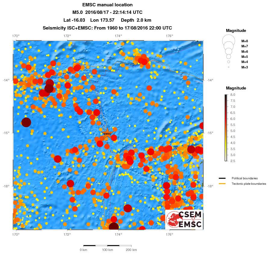 regional magnitude historical seismicity
