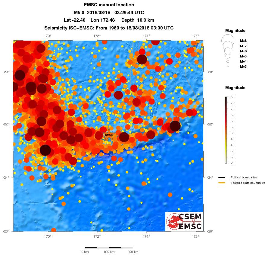 regional magnitude historical seismicity