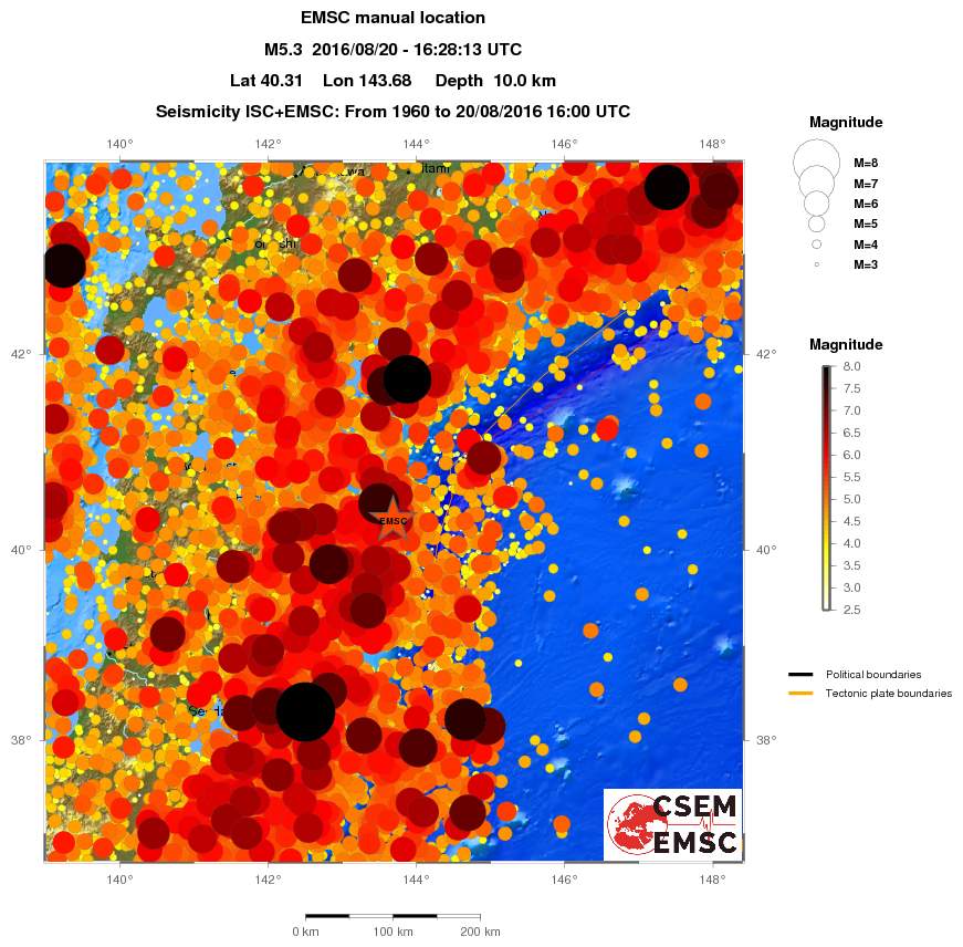 regional magnitude historical seismicity