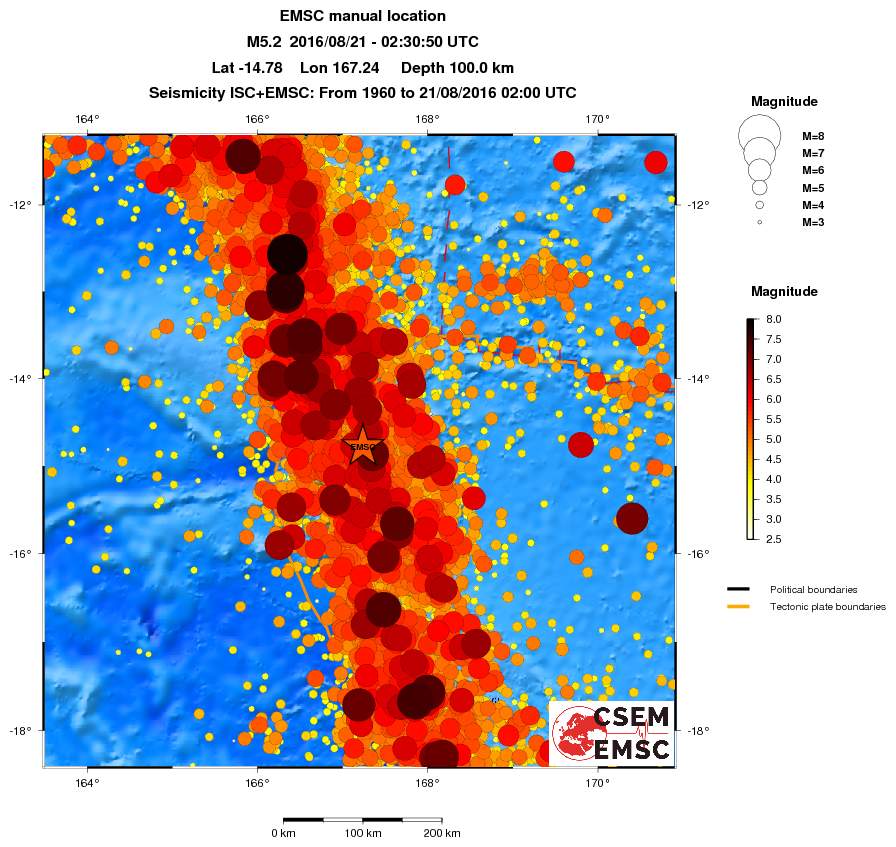 regional magnitude historical seismicity