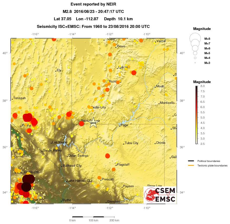 regional magnitude historical seismicity