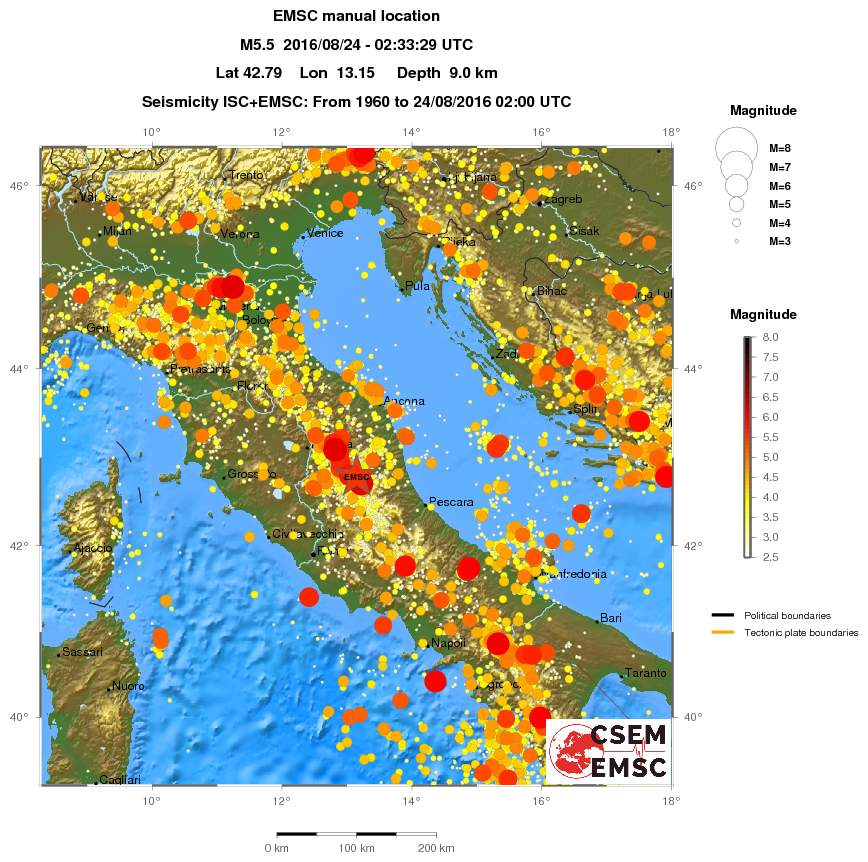 regional magnitude historical seismicity