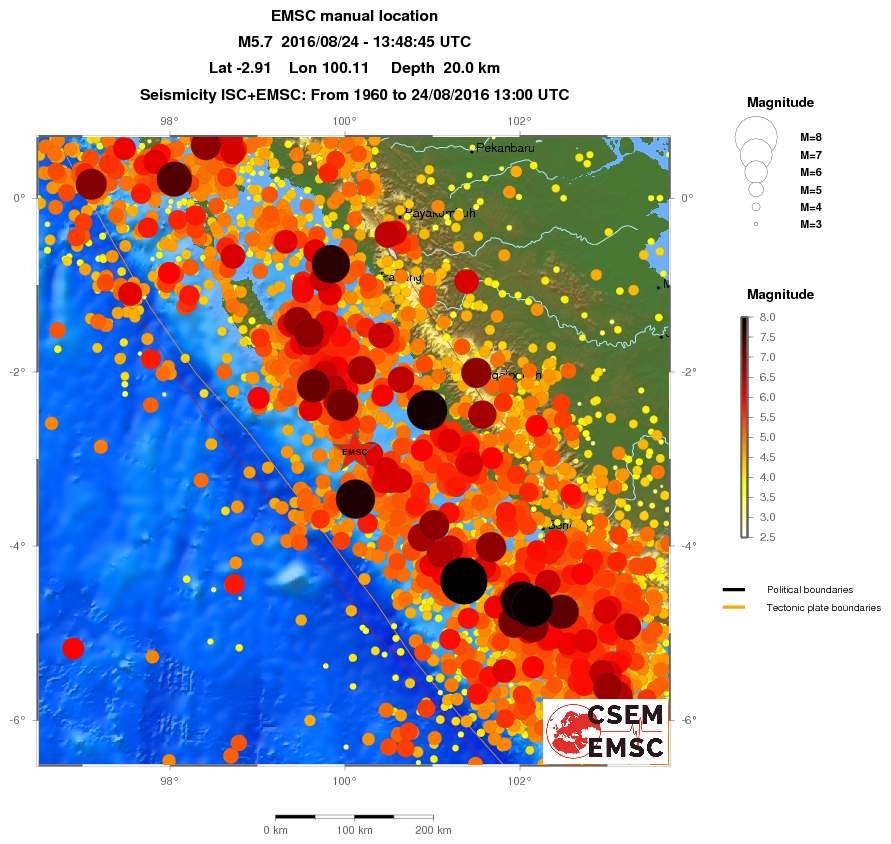 regional magnitude historical seismicity