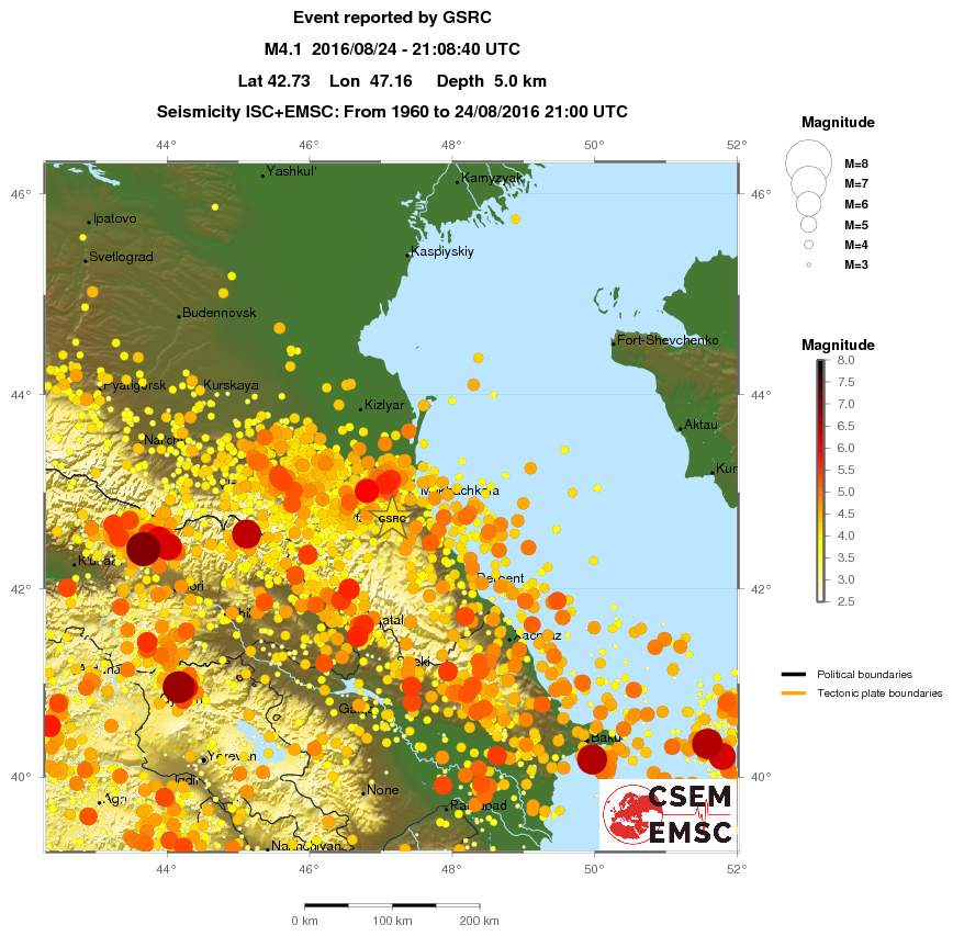 regional magnitude historical seismicity