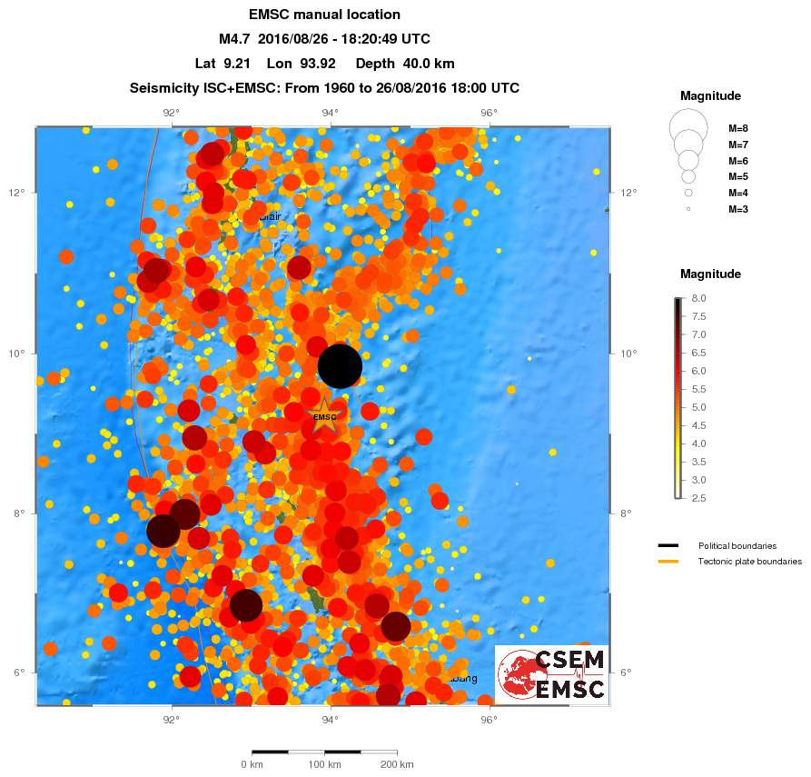 regional magnitude historical seismicity