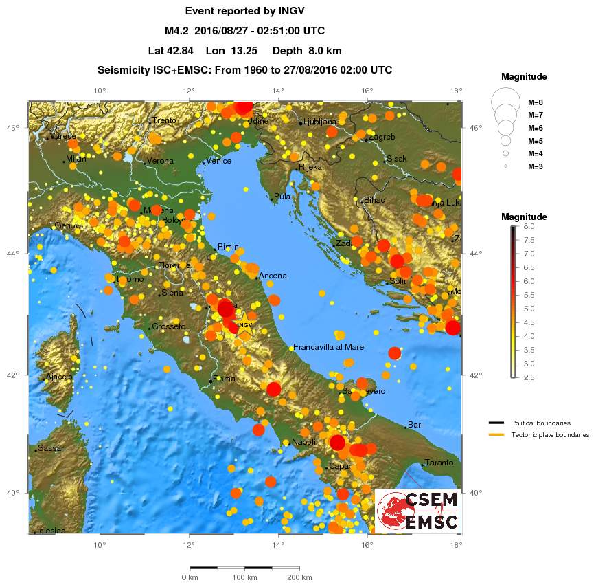 regional magnitude historical seismicity