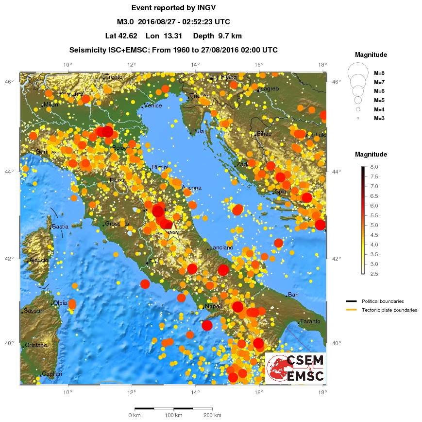 regional magnitude historical seismicity