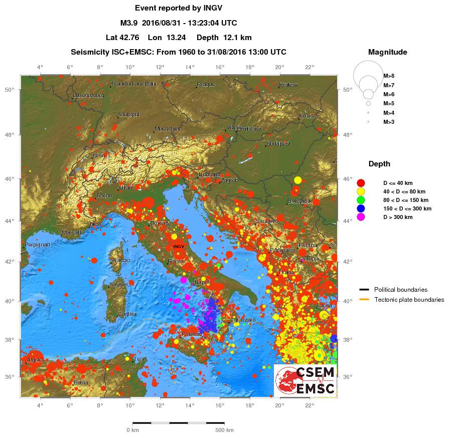 wide historical seismicity